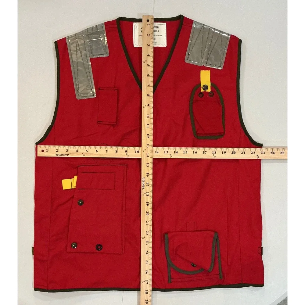 1991 VTG Safegard Corp Life Preserver Vest Mens M Red Collectible Rare